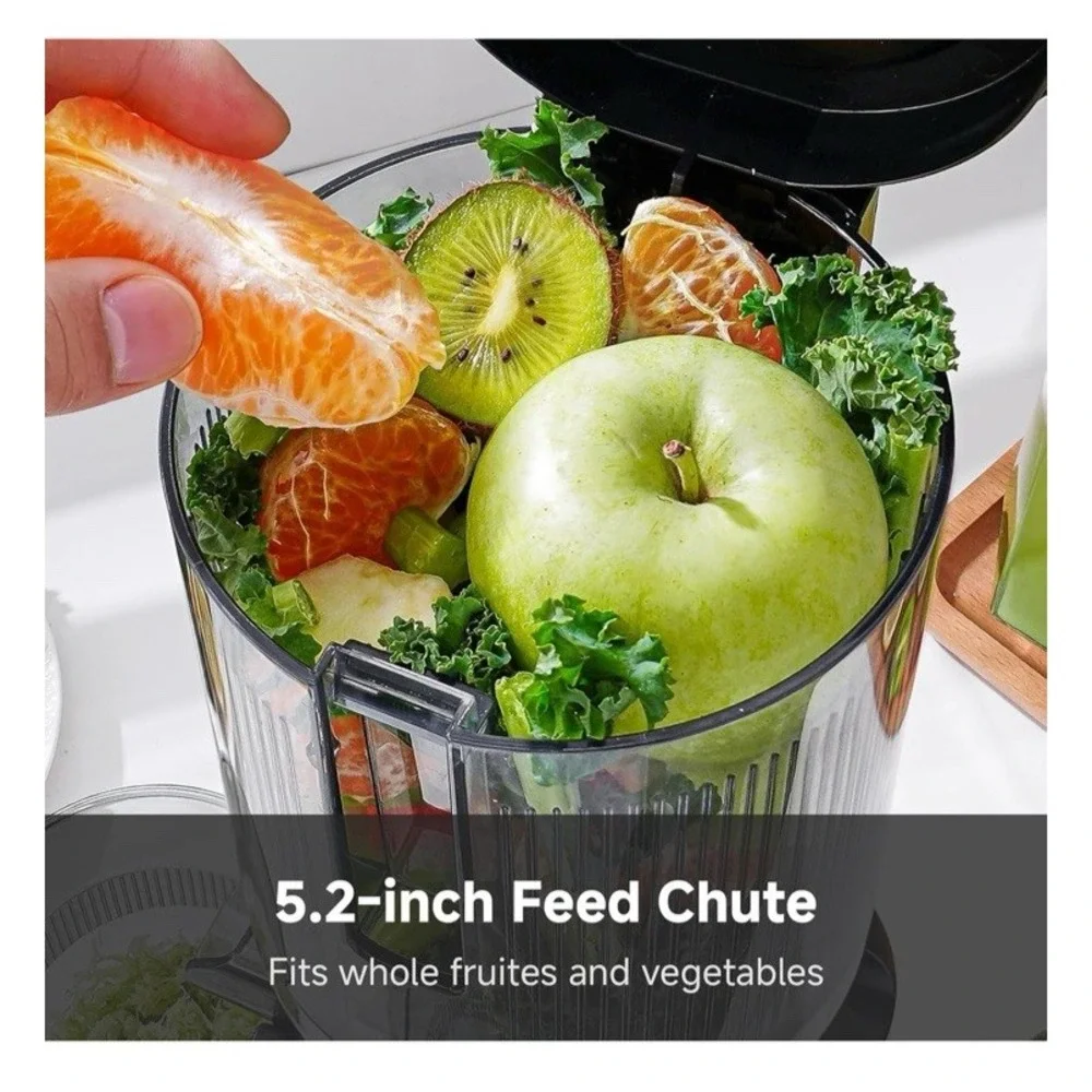 New AMZCHEF Cold Press Juicer, Juicers Machines - Wide Mouth & Large Feed‎ Chute